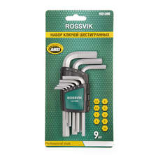 ROSSVIK H0109S Набор ключей шестигранных, 9пр