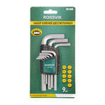 ROSSVIK H0109S Набор ключей шестигранных, 9пр