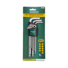 ROSSVIK H0509S Набор ключей шестигранных, 9пр длинные с шаром