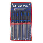 KING TONY 1005GQ 1005GQ Набор напильников 200 мм, двухкомпонентные рукоятки, 5 предметов