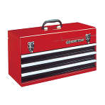 KING TONY 87401-3 Ящик инструментальный, 3 ящика и отсек, красный