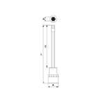 JTC-45540200 Головка с насадкой длинная 1/2" х T40, длина 200мм