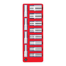 МАСТАК 5-014212 Набор глубоких головок 1/2”, двенадцатигранные, ложемент, 12 предметов