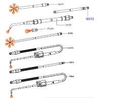 SATA Гибкий нейлоновый зонд 1300 мм, ?8 мм, с круговым распылением 360°