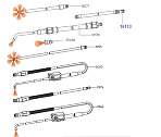 SATA Гибкий нейлоновый зонд 1300 мм, ?8 мм, с круговым распылением 360°