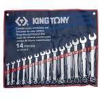 KING TONY 1214SR Набор комбинированных ключей, 5/16"-1-1/4", 14 предметов